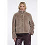 Vie.7002611 Rino en Pelle Single breasted faux fur jacket Mocha latte