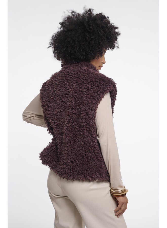 Freya.7002611 Rino en Pelle Waistcoat Chocolate bean