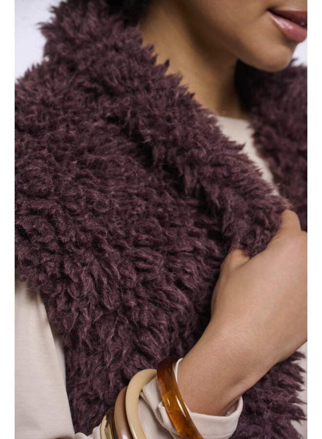 Freya.7002611 Rino en Pelle Waistcoat Chocolate bean