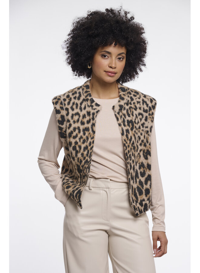 Elona 5012611 Rino & Pelle Short waistcoat Light leopard
