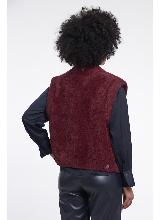Elona.5002611 Rino en Pelle Short waistcoat Sangria