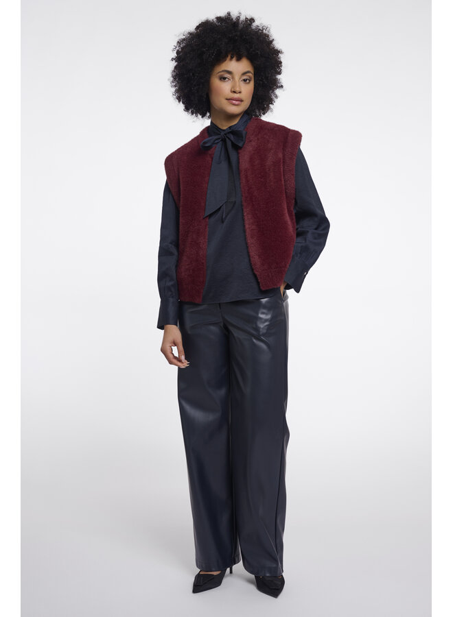 Elona.5002611 Rino en Pelle Short waistcoat Sangria