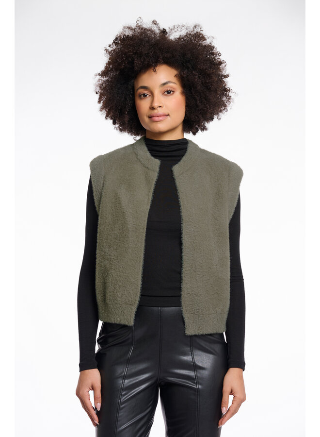 Elona 5002611 Rino & Pelle Short waistcoat Green ash