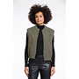 Elona.5002611 Rino en Pelle Short waistcoat Green ash