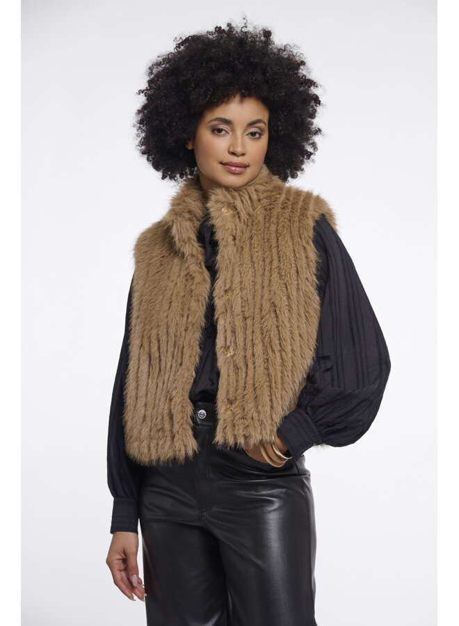Dava 7002611 Rino & Pelle Waistcoat with closure Sahara desert