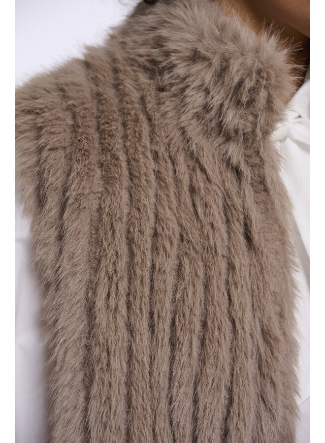 Dava.7002611 Rino en Pelle Waistcoat with closure Mocha latte