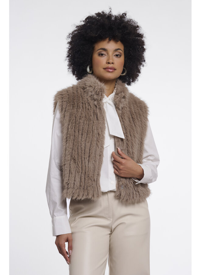 Dava 7002611 Rino & Pelle Waistcoat with closure Mocha latte