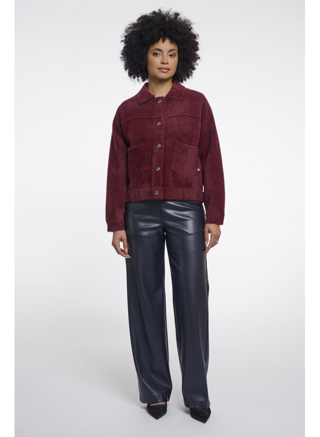 Bubbly.5002611 Rino en Pelle Boxy jacket Sangria