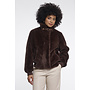 Ambra.7002611 Rino en Pelle Short faux fur jacket Coffee roast