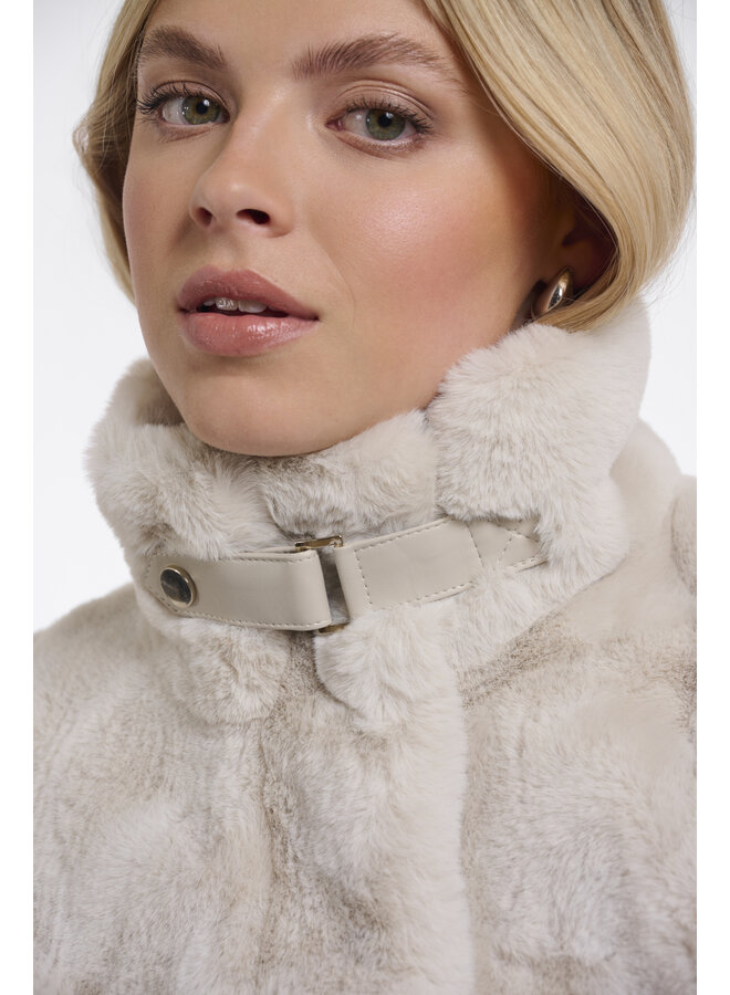 Ambra.7002611 Rino en Pelle Short faux fur jacket Birch