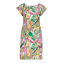 67422-60 MAY 530 Geisha Dress elastic shoulder jersey AOP  Pr.06-26-2 green/corn