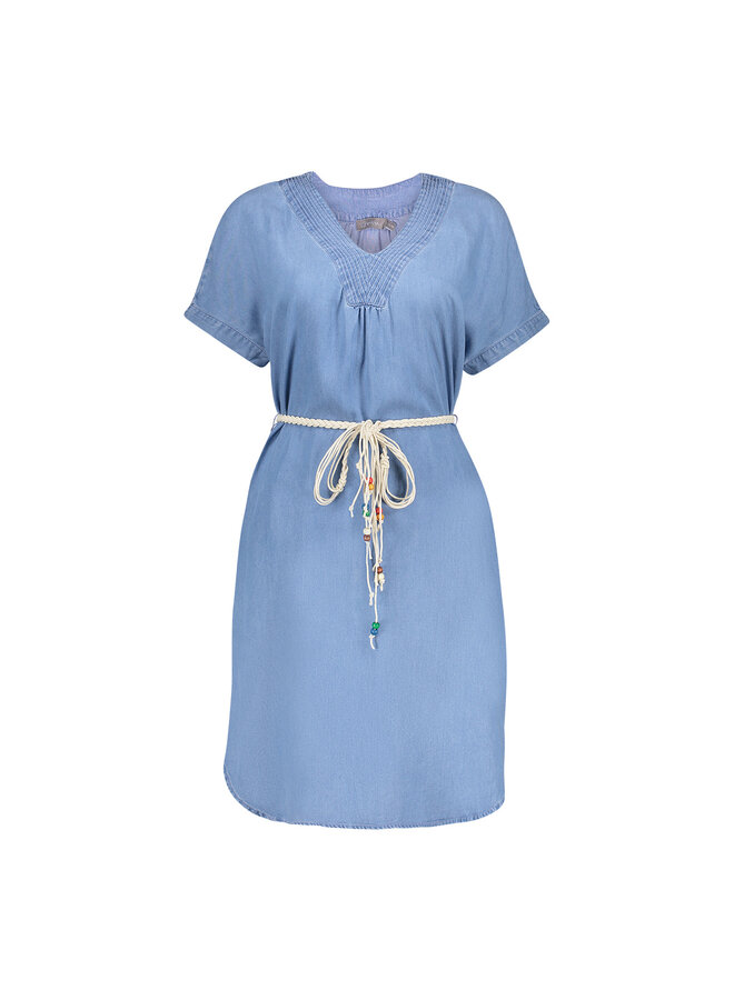 67301-10 827 Geisha Dress lyocell denim  mid blue denim