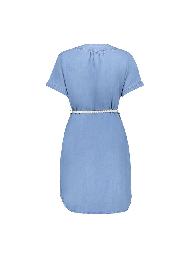 67301-10 827 Geisha Dress lyocell denim  mid blue denim