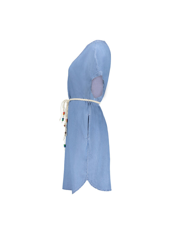 67301-10 827 Geisha Dress lyocell denim  mid blue denim