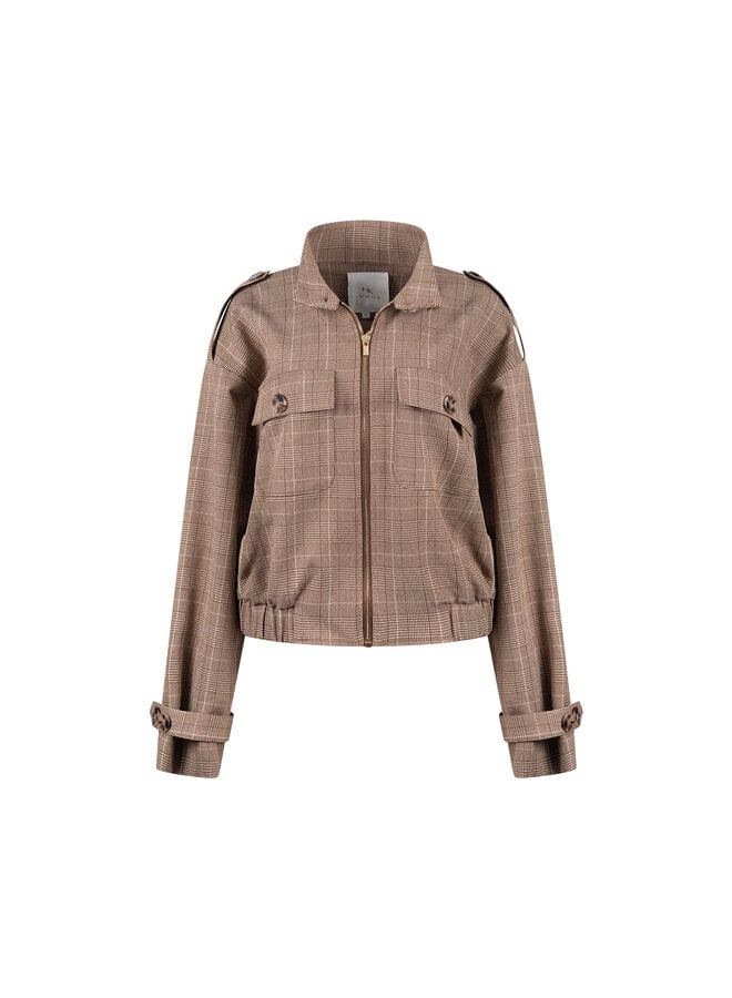 NKF13111 335 Nukus Hope Jacket Check Toffee