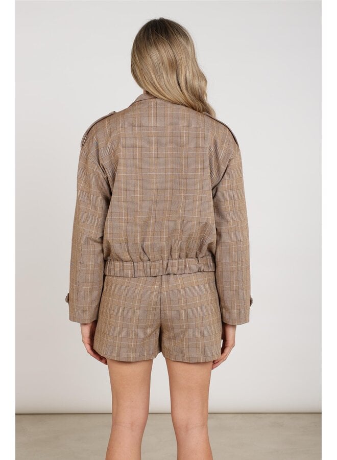 NKF13111 335 Nukus Hope Jacket Check Toffee