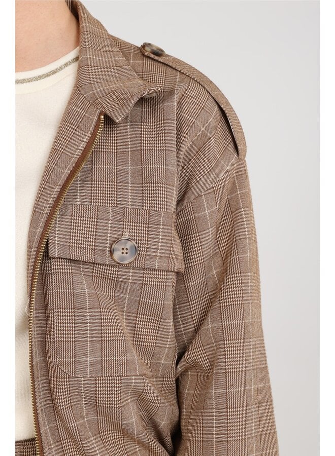NKF13111 335 Nukus Hope Jacket Check Toffee