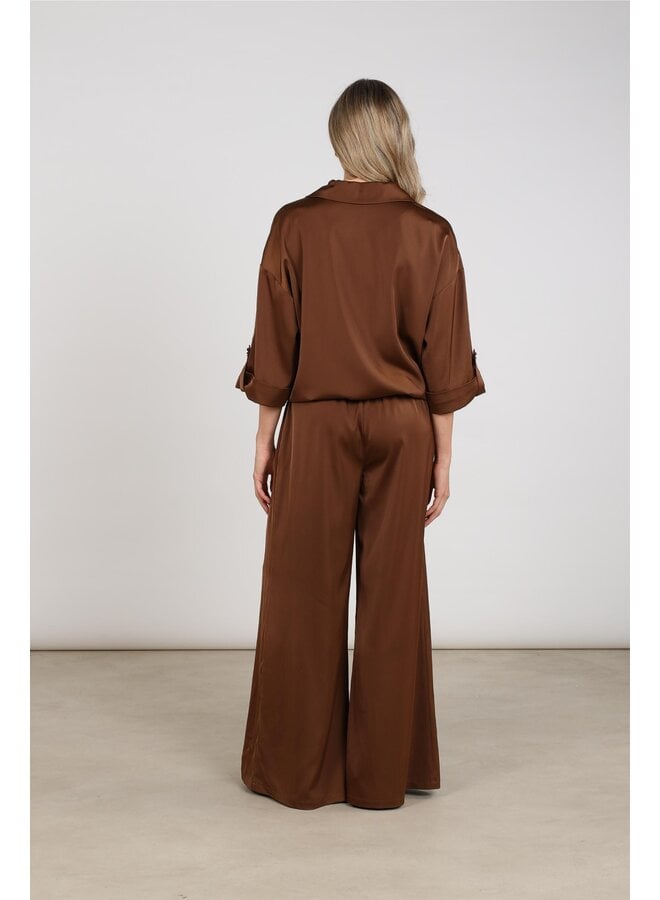 NKF09068 385 Nukus June Pants Shiny Espresso