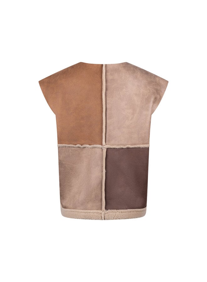 NKF08030 386 Nukus Helen Gilet Sand/Toffee