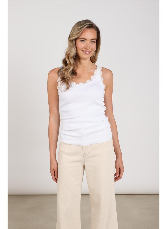 NKF06003 17 Nukus Maddie Singlet Lace Off White