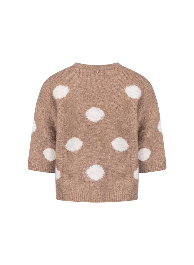 NKF03080 60 Nukus Lara Pullover Dots Taupe
