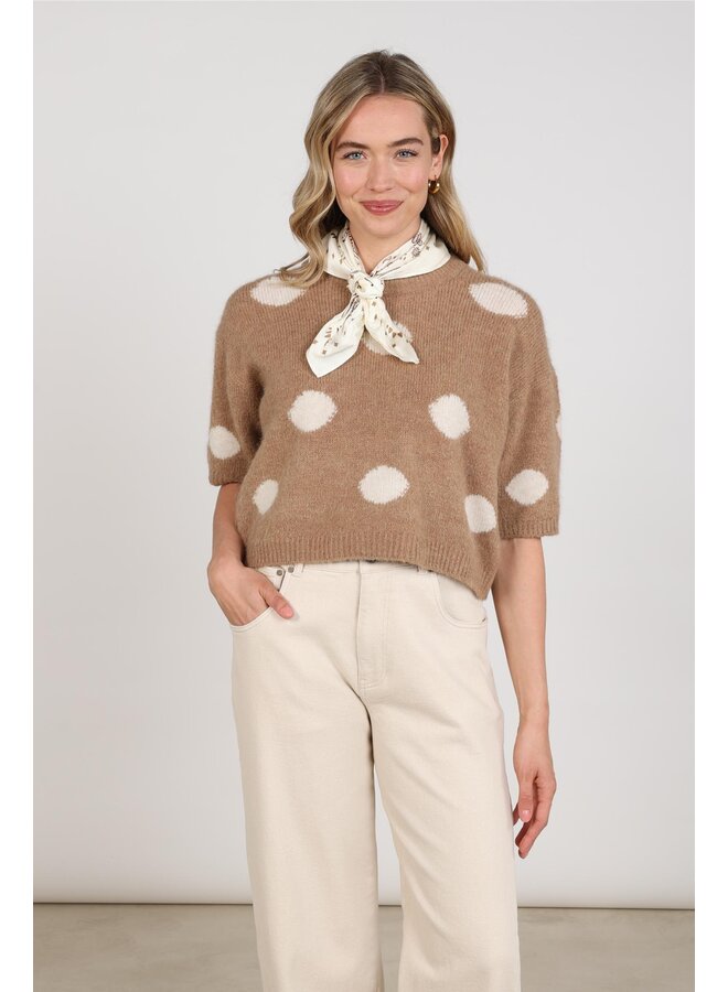 NKF03080 60 Nukus Lara Pullover Dots Taupe