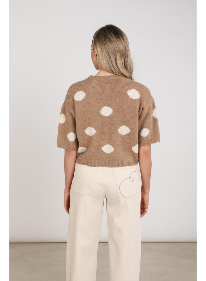 NKF03080 60 Nukus Lara Pullover Dots Taupe