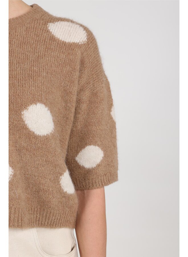 NKF03080 60 Nukus Lara Pullover Dots Taupe