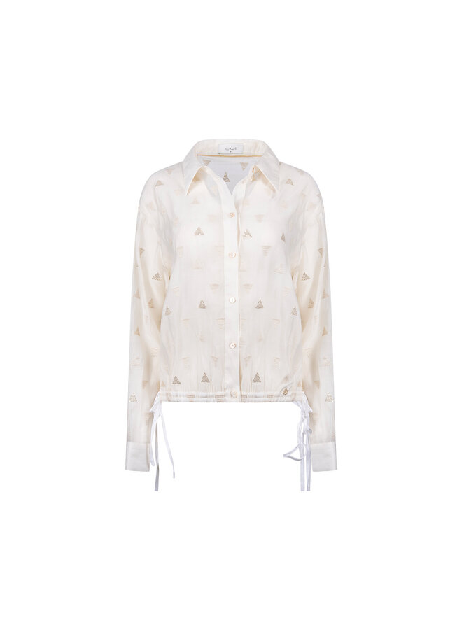 NKF02182 17 Nukus Ally Blouse Square Embroidery Off White