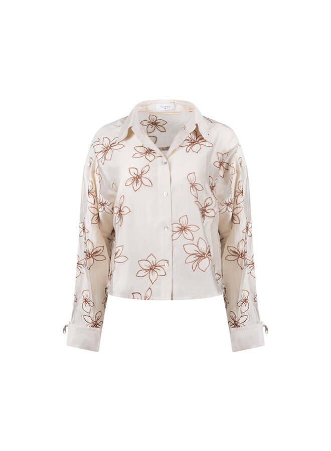 NKF02118 9 Nukus Bailey Blouse Flower Sand
