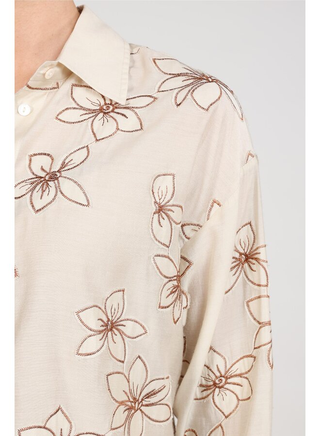 NKF02118 9 Nukus Bailey Blouse Flower Sand