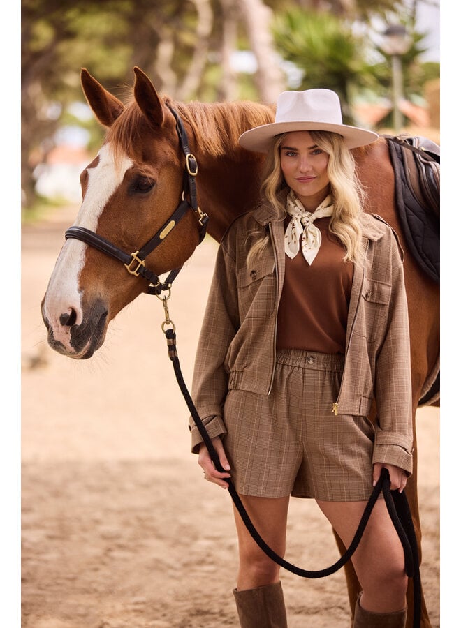 NKF13111 335 Nukus Hope Jacket Check Toffee