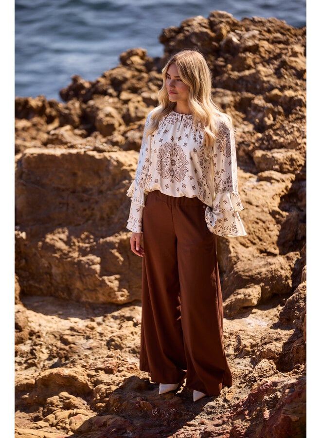 NKF09059 385 Nukus Lieve Pants Espresso