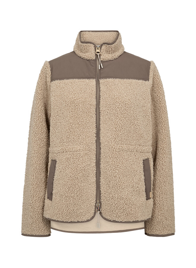 179580 174 MosMosh MMElisa Eli Teddy Jacket Feather Gray