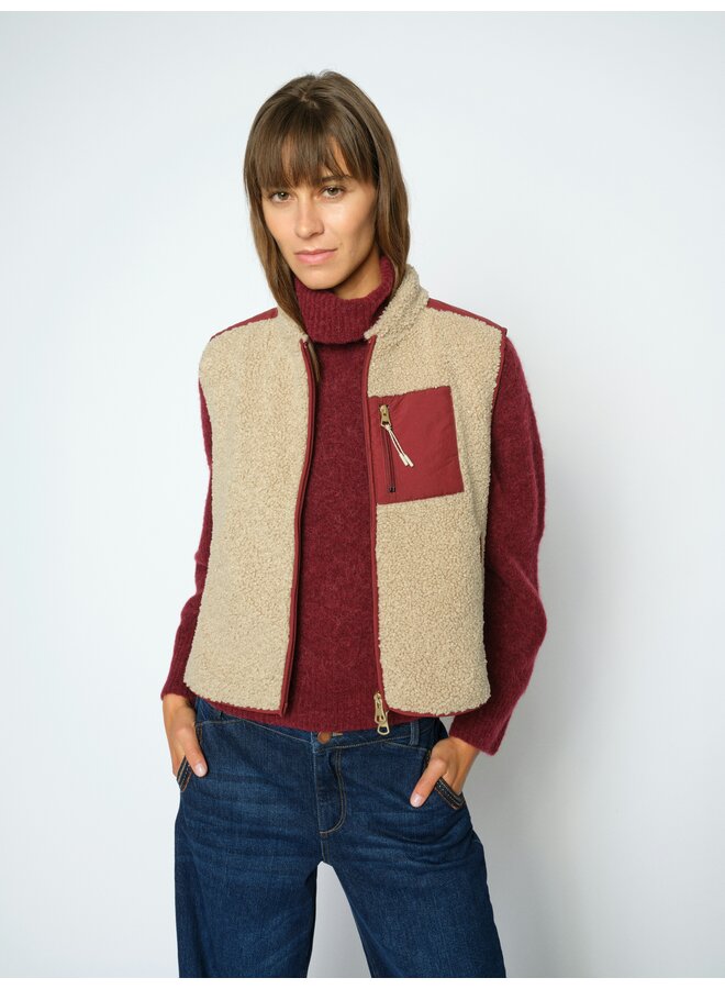 179570 273 Mos Mosh MM Rowe Eli Teddy Vest Cabernet