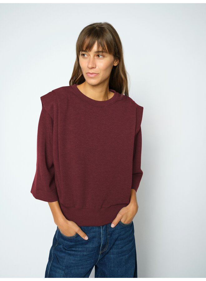 180790 278 Mos Mosh MM Mae O-3/4 Sleeve Sweatshirt Port Royale