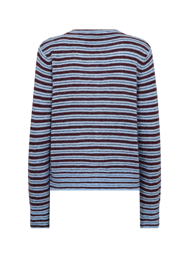 183000 278 MosMosh MMMilvi Stripe Cardigan Port Royale
