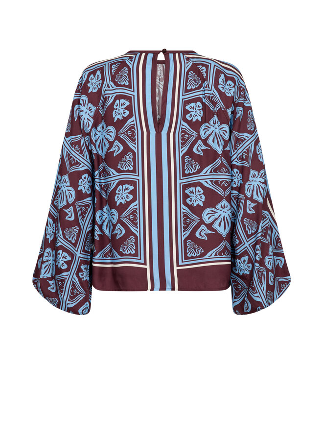 181040 278 MosMosh MMMilkey Linocut Blouse Port Royale