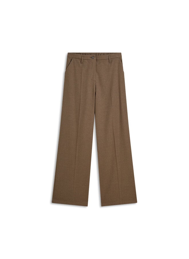 4s3047-12481 742 Summum Trousers wide leg Twill melange Taupe