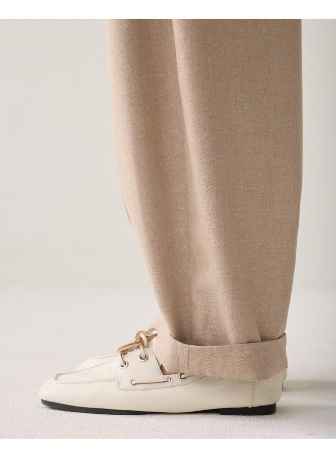 4s3041-12481 708 Summum Trousers barrel fit Twill melange Light taupe