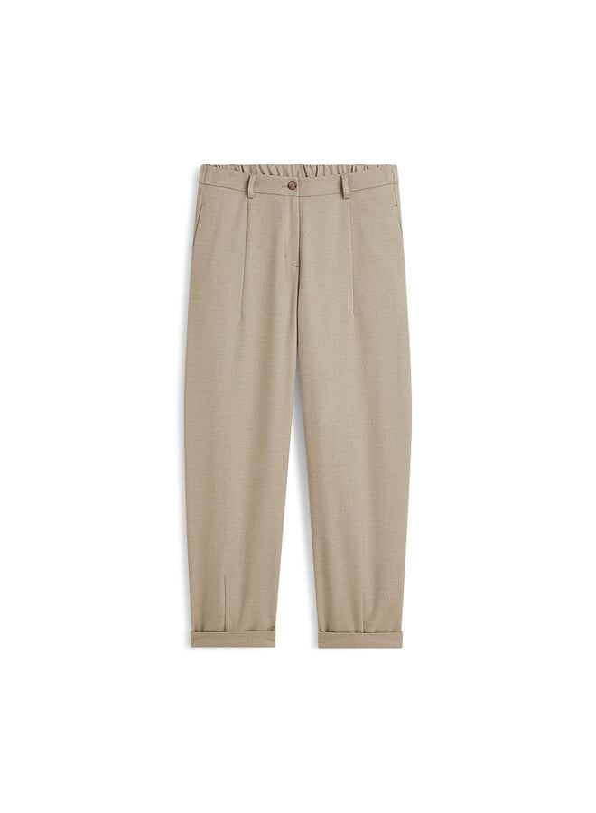 4s3041-12481 708 Summum Trousers barrel fit Twill melange Light taupe