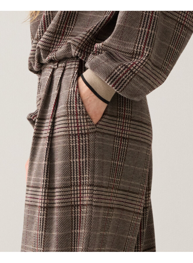 4s3020-30794 120 Summum Wide leg trouser Check jacquard Multicolour