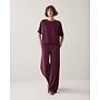 4s3019-30606 335 Summum Wide leg pant Soft scuba Dark burgundy