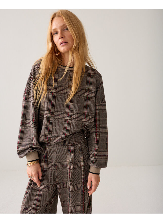 3s5369-30794 120 Summum Sweatshirt Check jacquard Multicolour