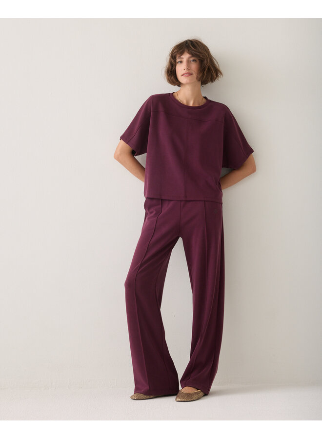 3s5335-30606 335 Summum Boxy top Soft scuba Dark burgundy