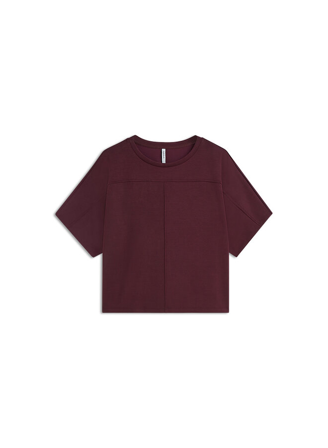 3s5335-30606 335 Summum Boxy top Soft scuba Dark burgundy