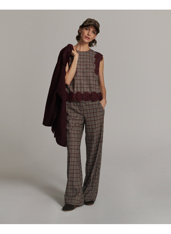 2s3525-12482 120 Summum Top Check burgundy Multicolour