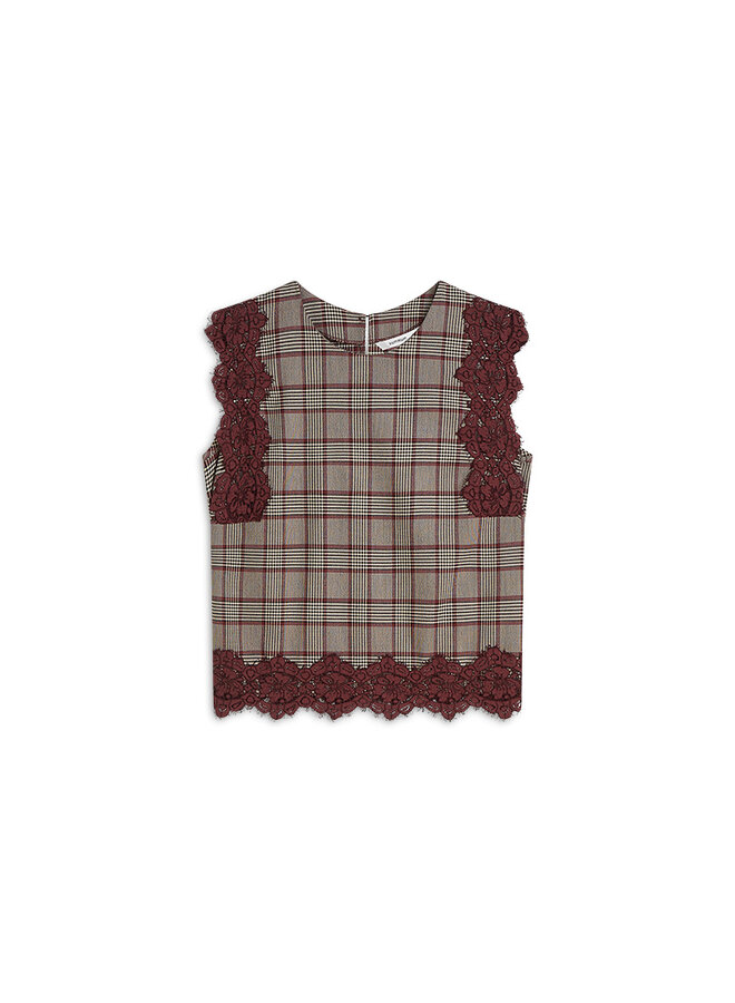 2s3525-12482 120 Summum Top Check burgundy Multicolour