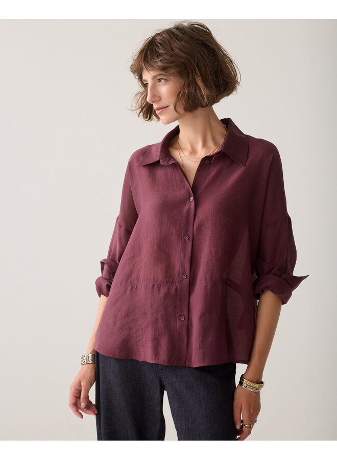 2s3524-12492 335 Summum Blouse Lyocell blend Dark burgundy