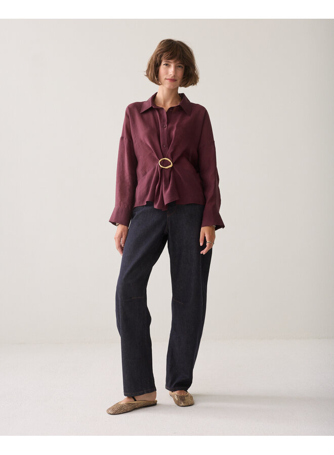 2s3524-12492 335 Summum Blouse Lyocell blend Dark burgundy